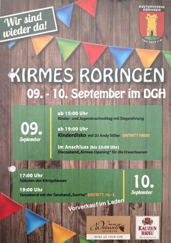 Kirmes Roringen 2022, „Wir sind wieder da!“